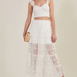 Altard State Brixley White Bridal Matching Skirt Set